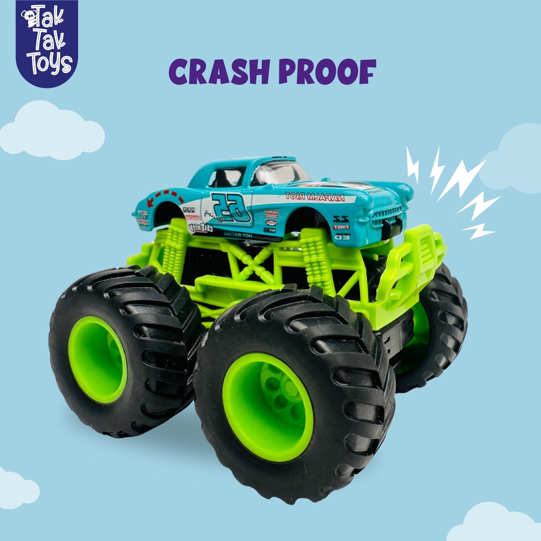 1:64 Die-Cast Off Road Monster Car With Metal Body | Blue/Green