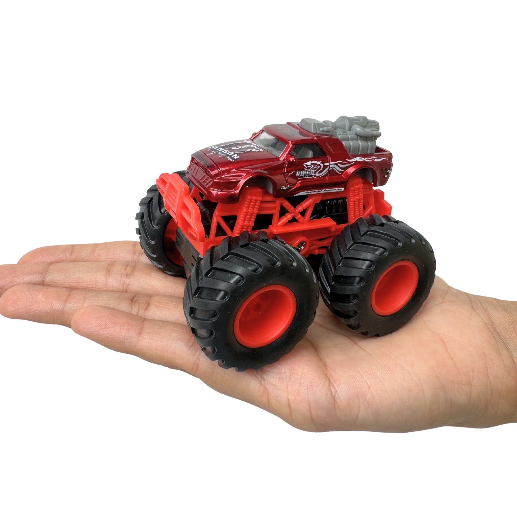 1:64 Die-Cast Off Road Monster Car With Metal Body | Red
