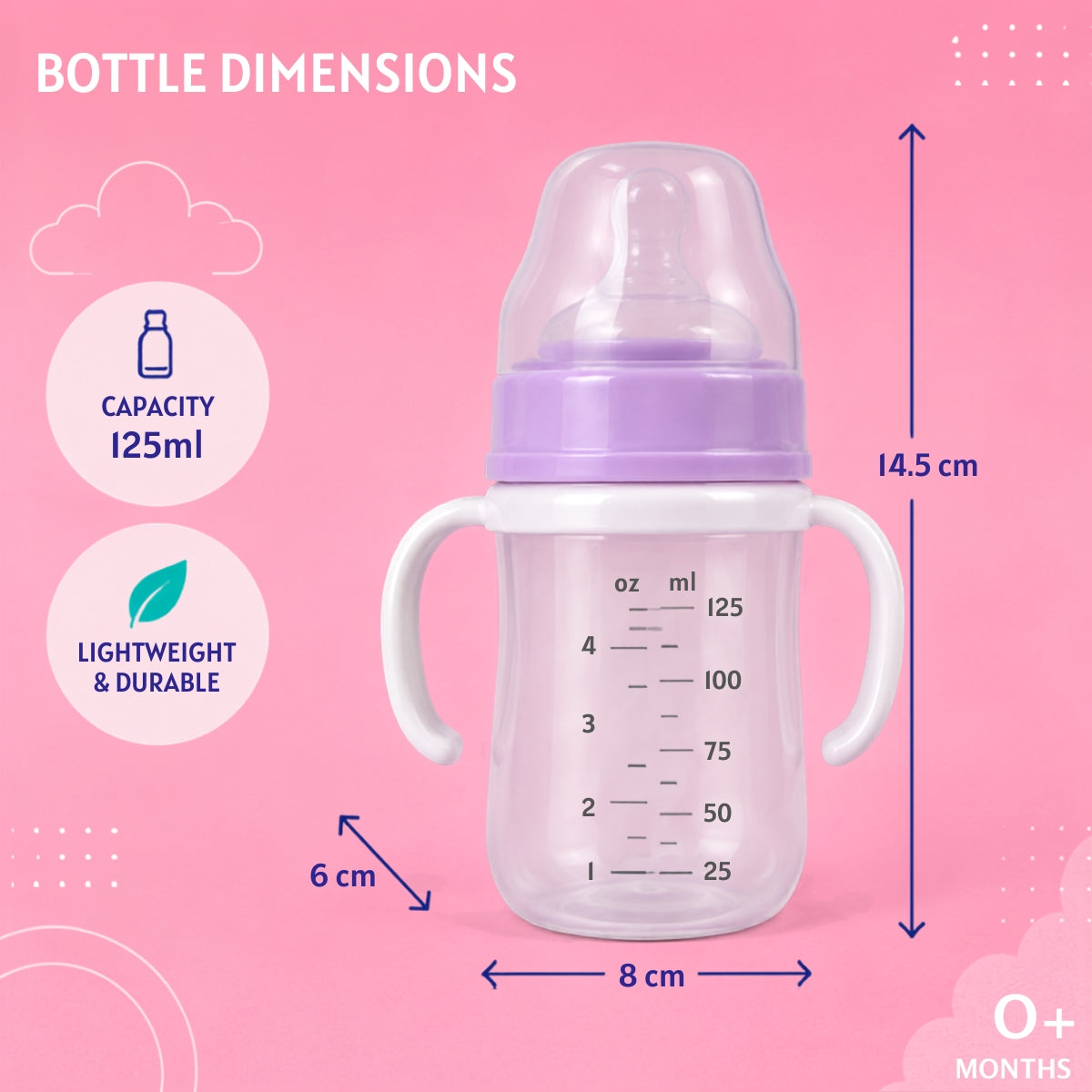 Baby Spoon Feeding Bottle - 125 ml