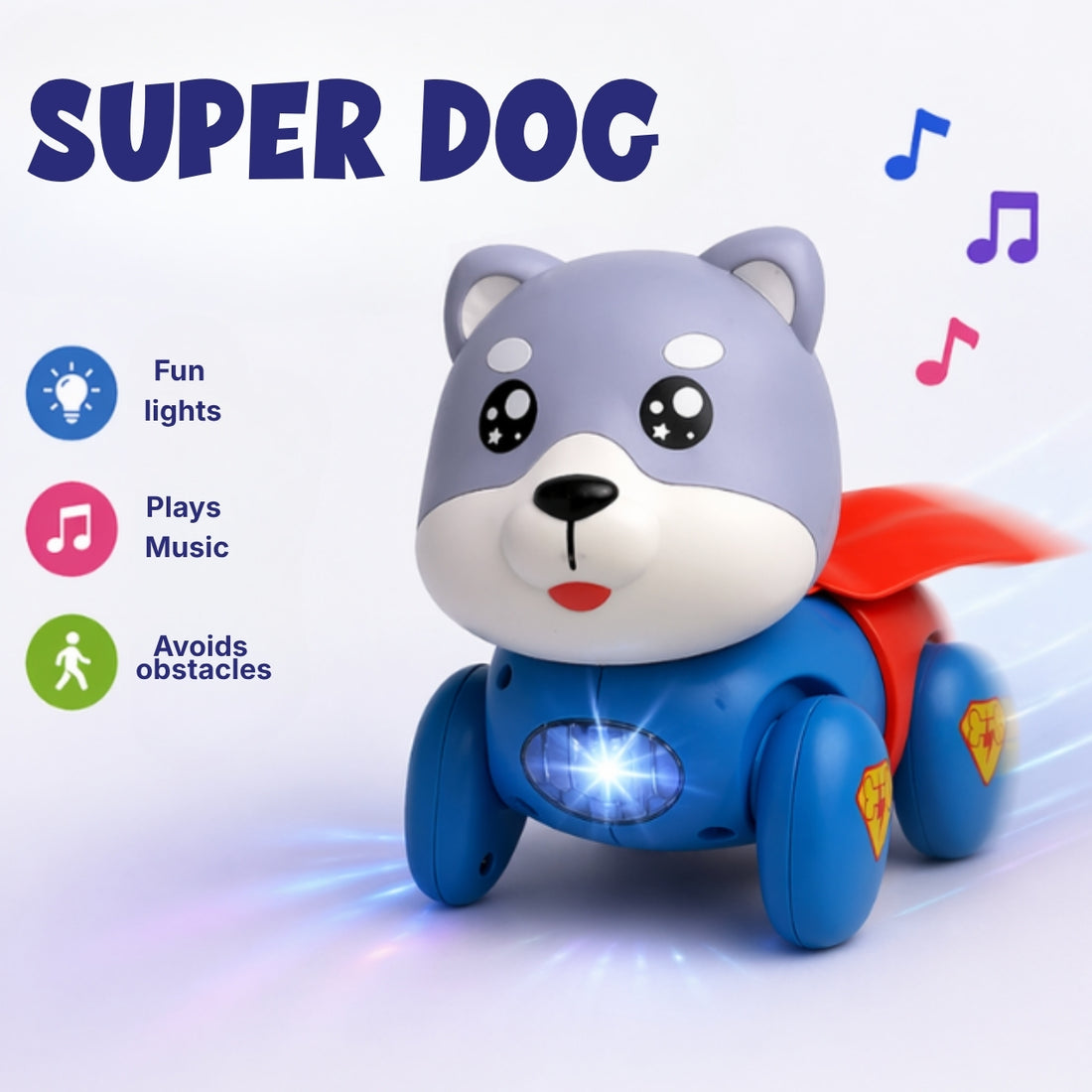 Jumpy Super Dog - Interactive Musical Toy, Ages 1+ Years