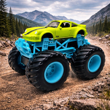 1:64 Die Cast Off Road Monster Car With Metal Body | Green/Blue