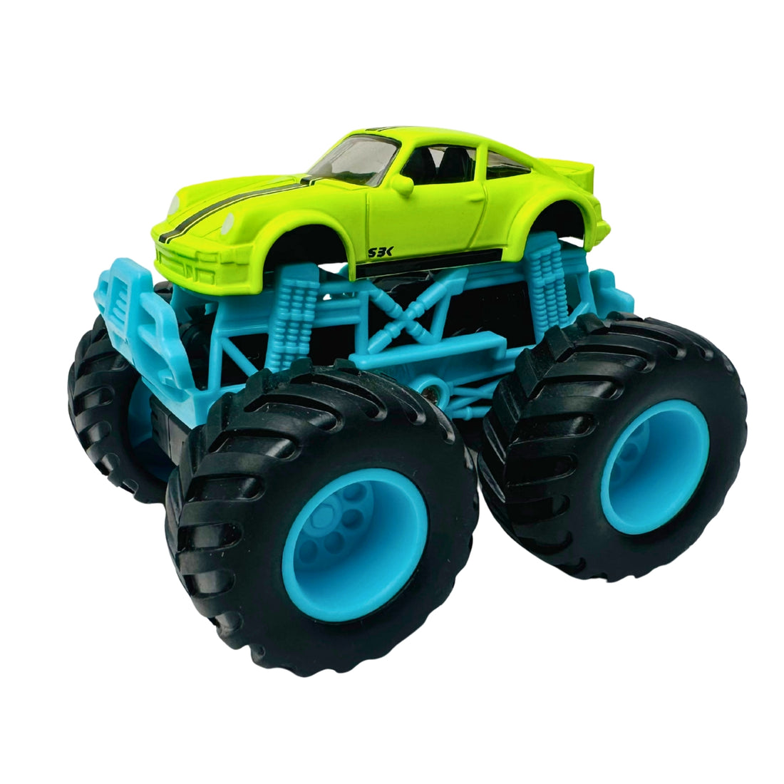 1:64 Die Cast Off Road Monster Car With Metal Body | Green/Blue