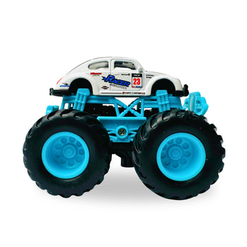 1:64 Die-Cast Off Road Monster Car With Metal Body | Black/White/Blue