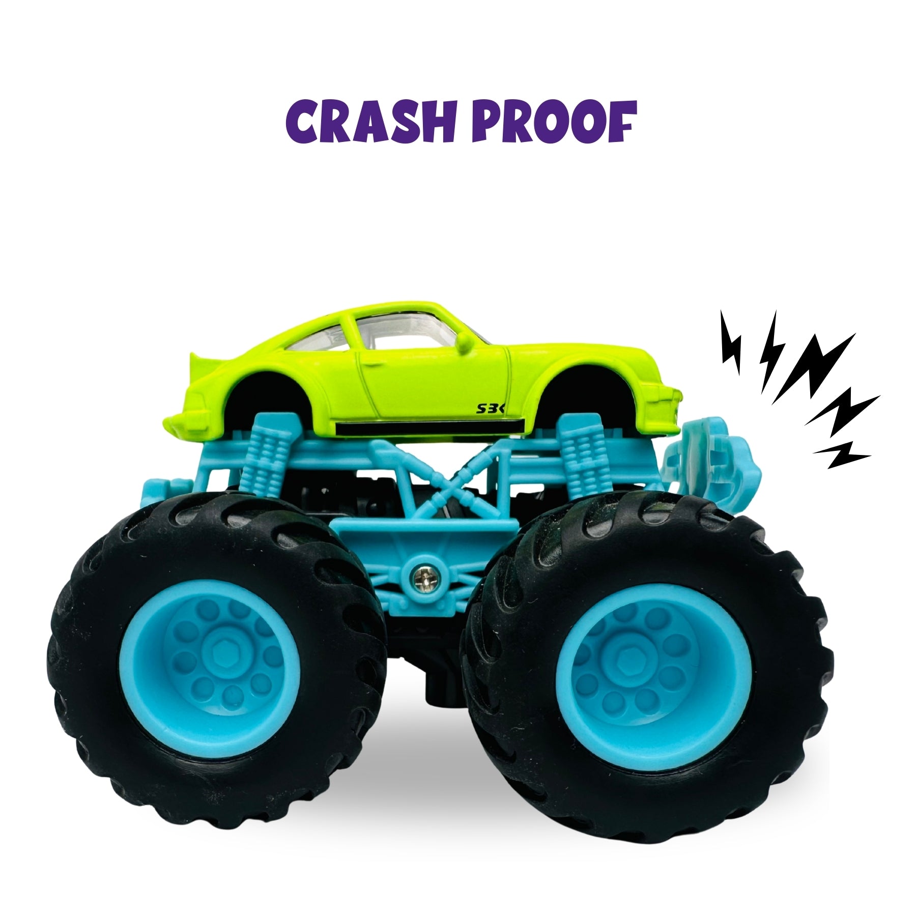 1:64 Die Cast Off Road Monster Car With Metal Body | Green/Blue