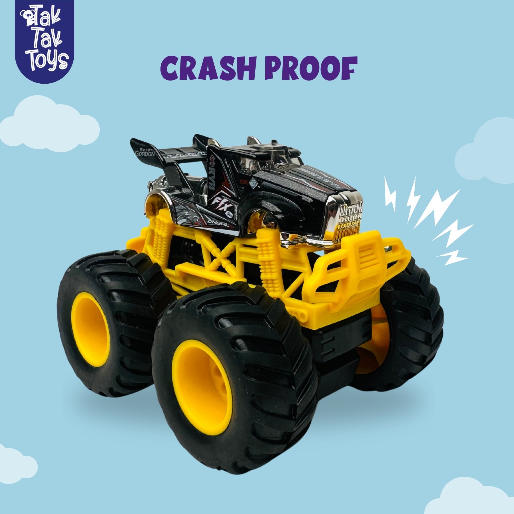 1:64 Die-Cast Off Road Monster Car With Metal Body | Black/Yellow