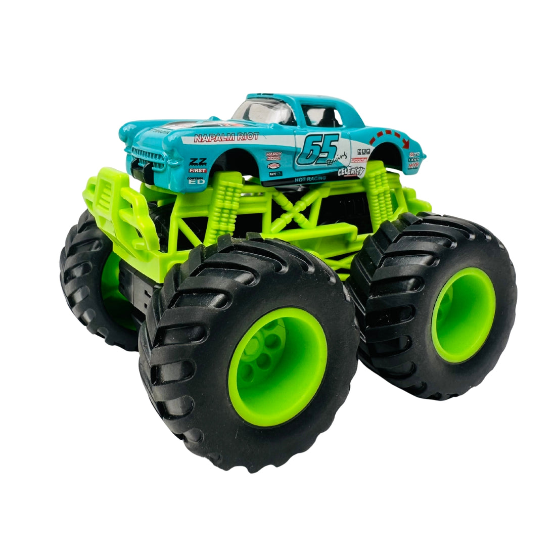 1:64 Die Cast Off Road Monster Car With Metal Body | Blue/Green