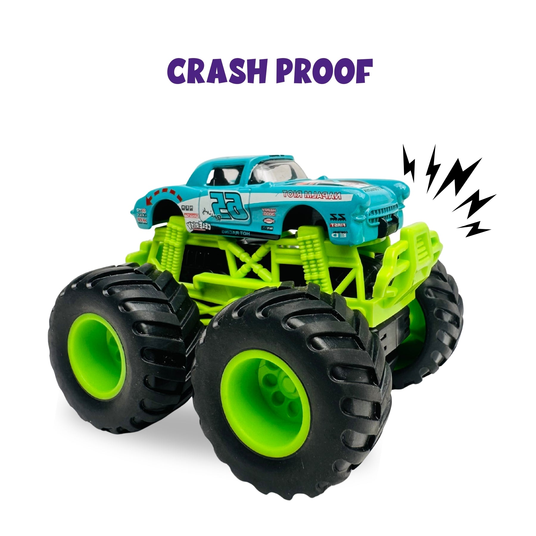 1:64 Die Cast Off Road Monster Car With Metal Body | Blue/Green
