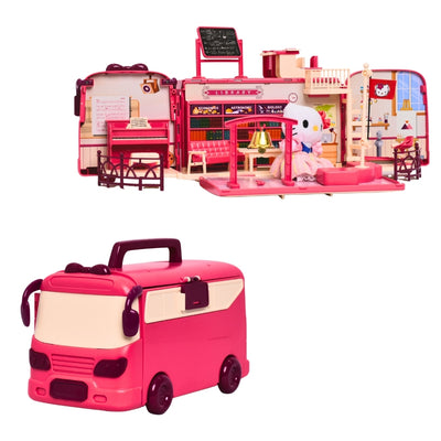Hello Kitty 2-in-1 Convertible School Bus Playset, Ages 3+ Years