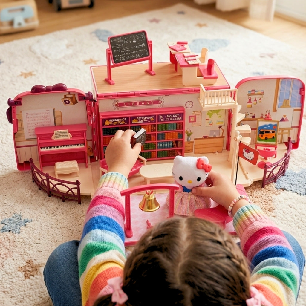 Hello Kitty 2-in-1 Convertible School Bus Playset, Ages 3+ Years