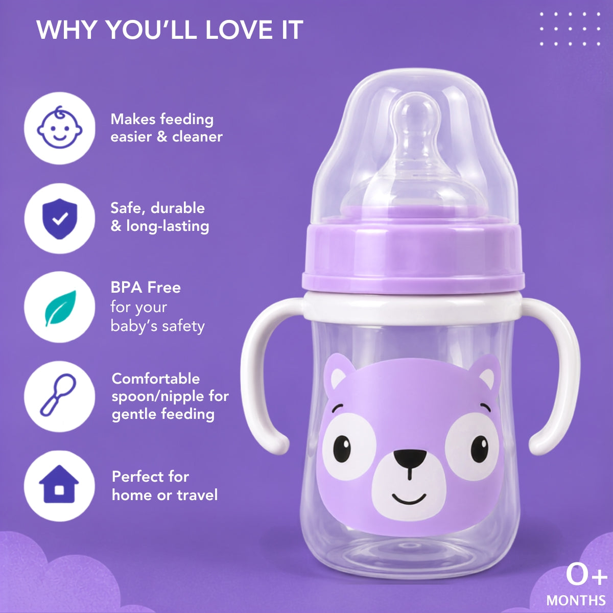 Baby Spoon Feeding Bottle - 125 ml