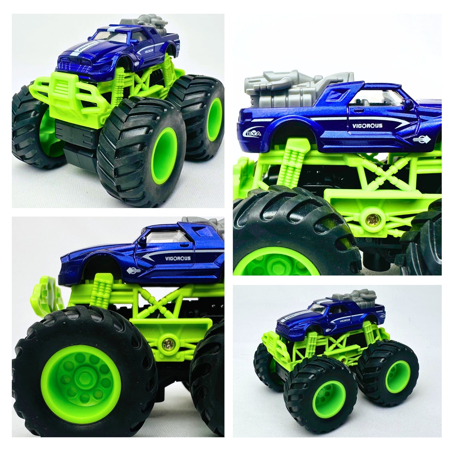 1:64 Die Cast Off Road Monster Car With Metal Body | Purple/Green