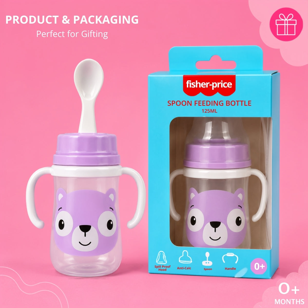 Baby Spoon Feeding Bottle - 125 ml