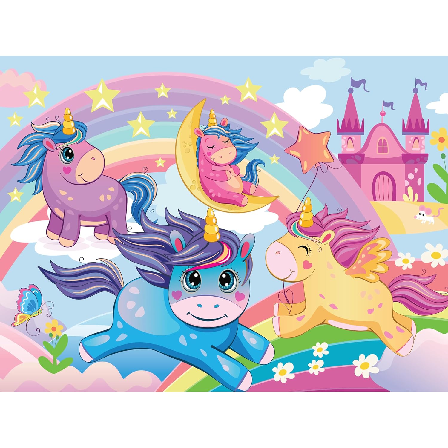 Hinkler Junior Jigsaw Carry & Play Rainbow Unicorns