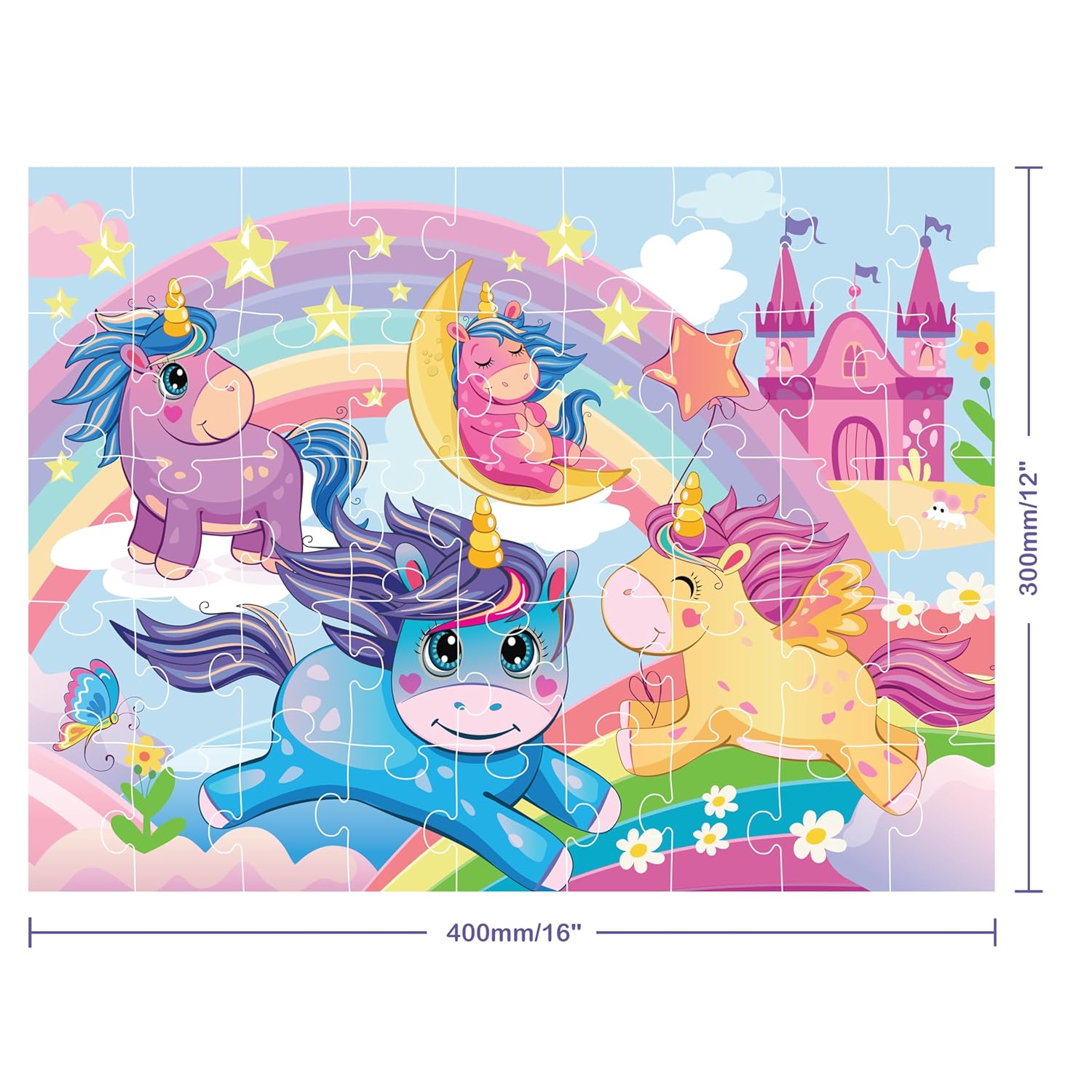 Hinkler Junior Jigsaw Carry & Play Rainbow Unicorns