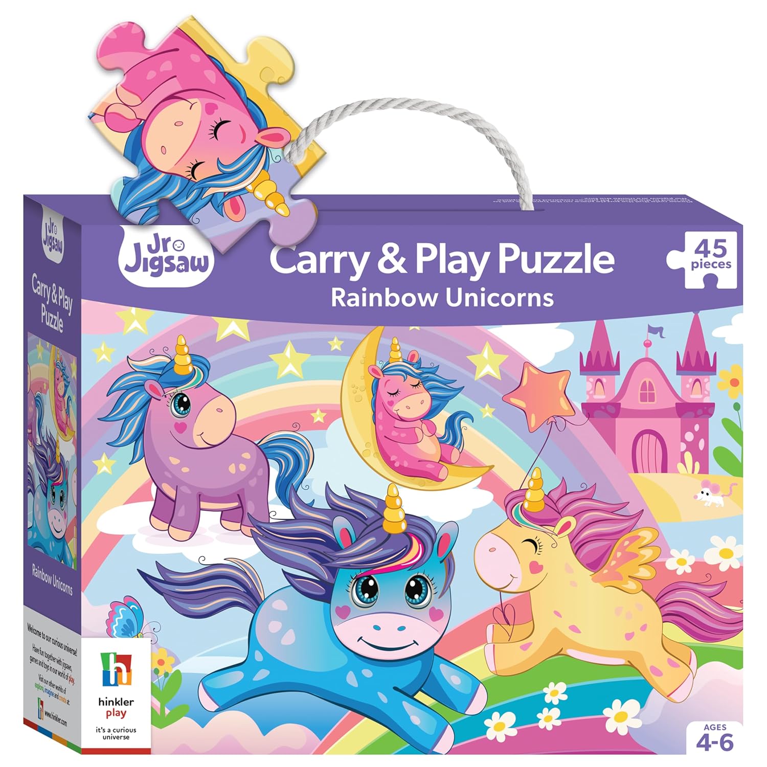 Hinkler Junior Jigsaw Carry & Play Rainbow Unicorns