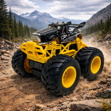 1:64 Die Cast Off Road Monster Car With Metal Body | Black/Yellow