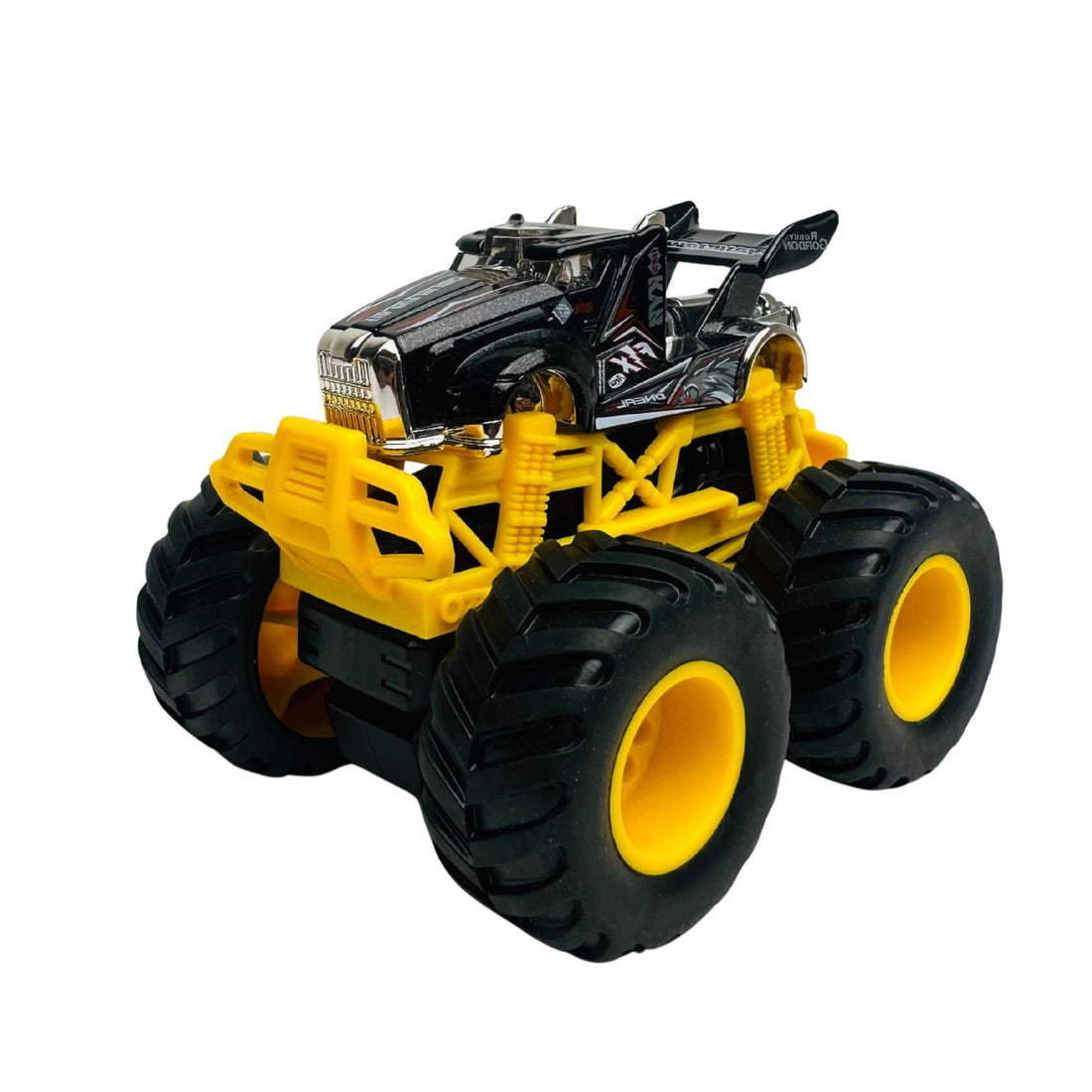 1:64 Die Cast Off Road Monster Car With Metal Body | Black/Yellow