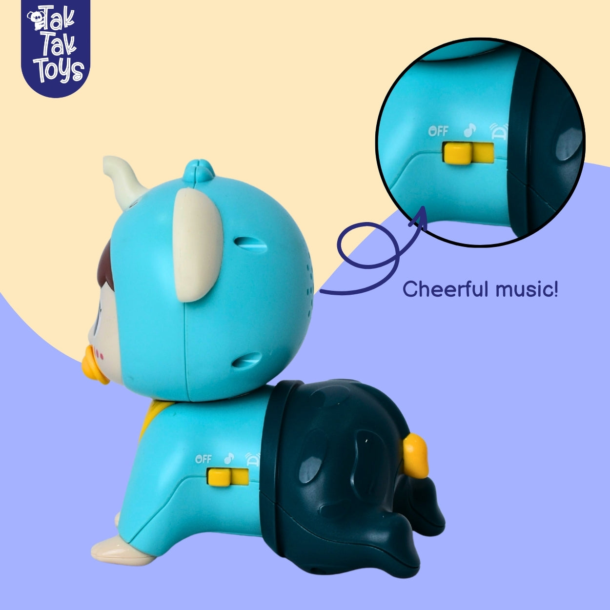 CrawlPal - Crawling Toy with Lights & Sound