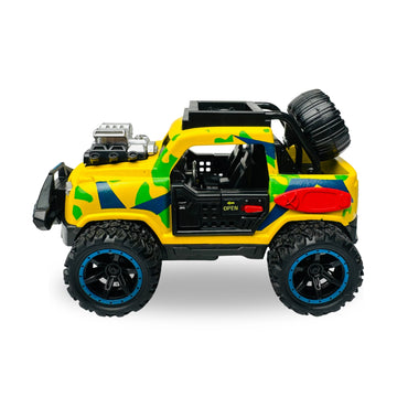 1:32 Die-Cast Off Road Monster Car With Metal Body - 2 Seater | Yellow
