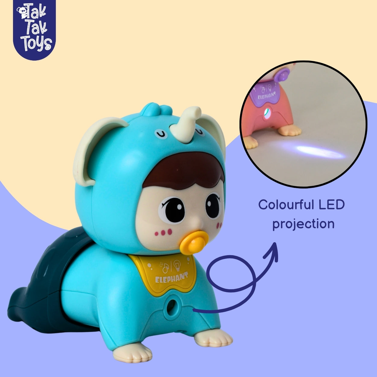 CrawlPal - Crawling Toy with Lights & Sound