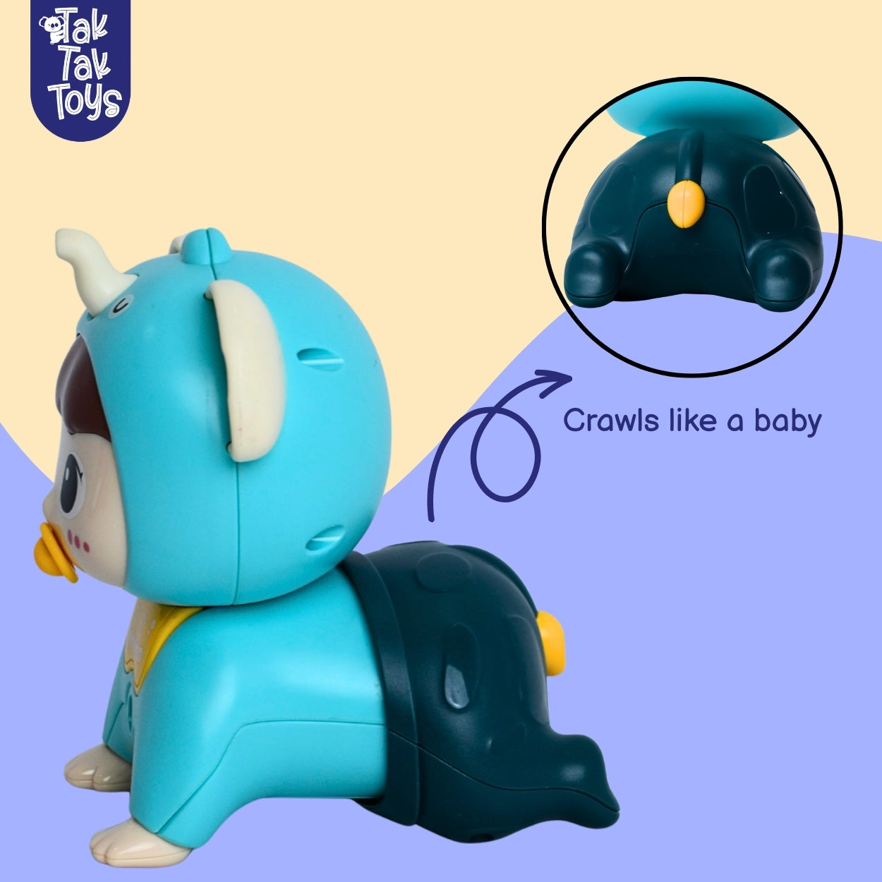 CrawlPal - Crawling Toy with Lights & Sound