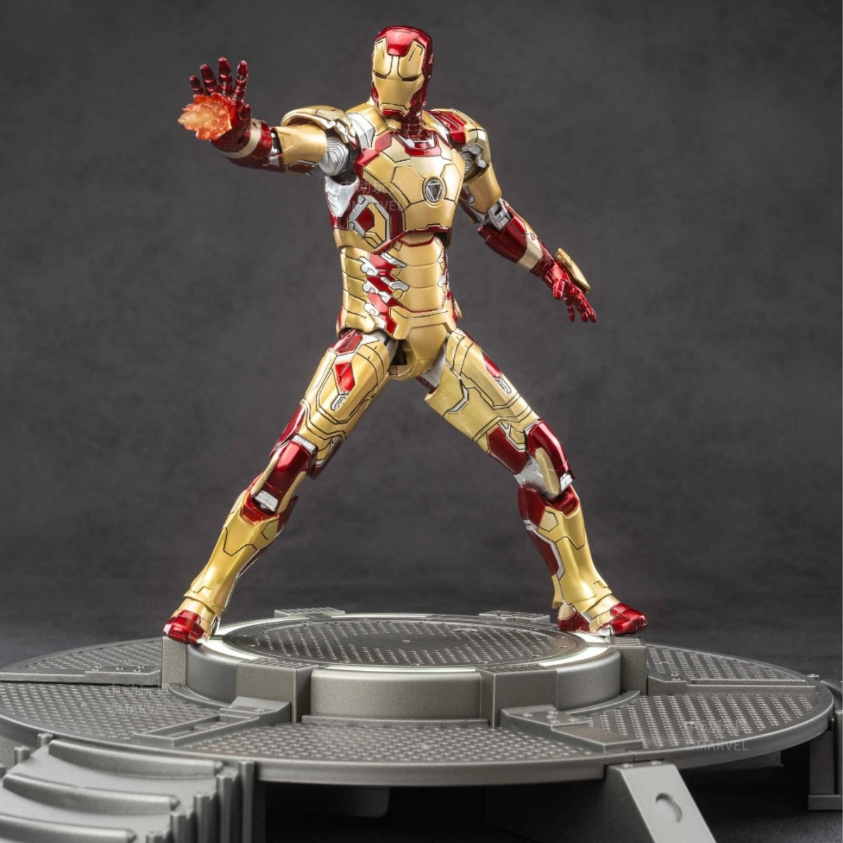 Iron Man Mark 42 with Light Up Base Set Action Figure By ZD Toys - 7 Inch | Ages 15+