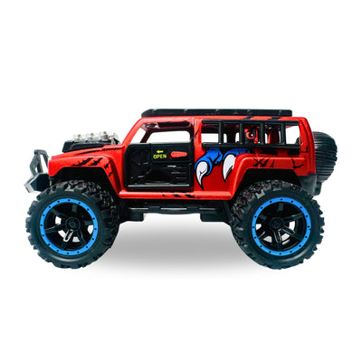 1:32 Die-Cast Off Road Monster Car With Metal Body - 4 Seater | Red