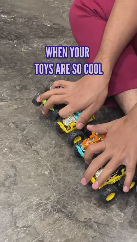 1:64 Die Cast Off Road Monster Car With Metal Body | Grey/Red